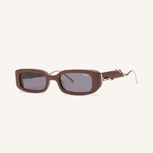 DEZI Matte Chocolate Rectangular Sunglasses